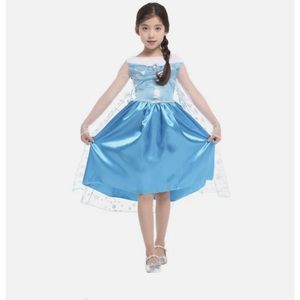 Spooktacular Girls' Ice Princess Elsa Dress-Up Costume Set, L